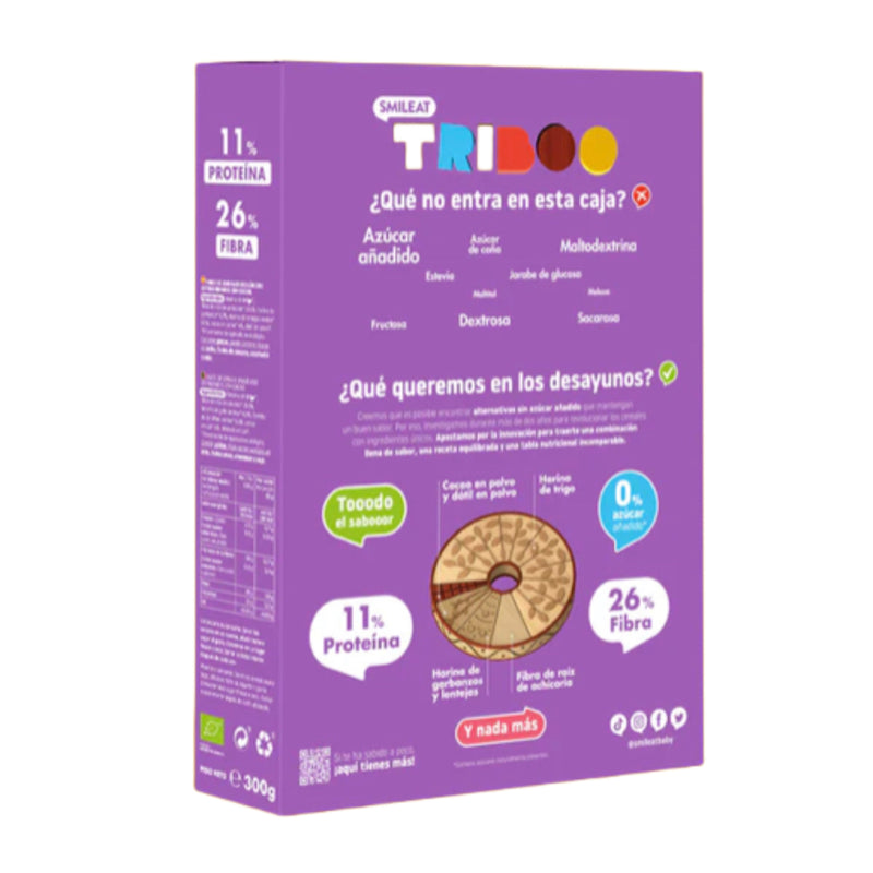 SMILEAT TRIBOO CEREAL DESAYUNO CHOCO  ECO ; 300 GR