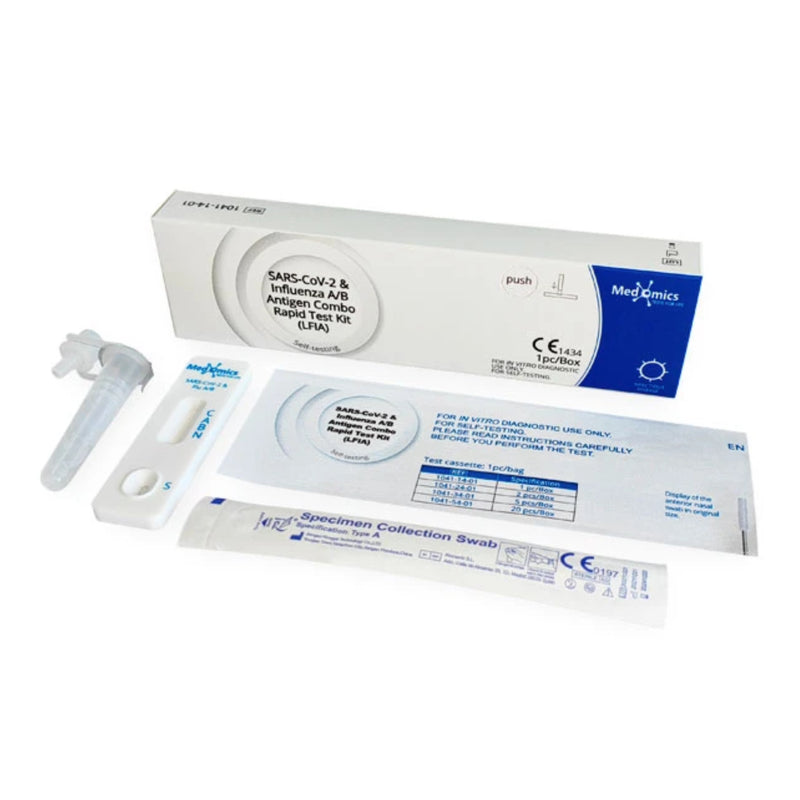 TEST COVID COMBINADO GRIPE A-B MEDOMICS