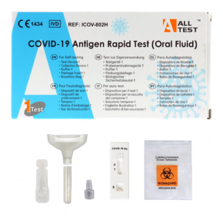 TEST DE ANTÍGENOS FLUIDO ORAL ( SALIVA)  ; 1 UNIDAD