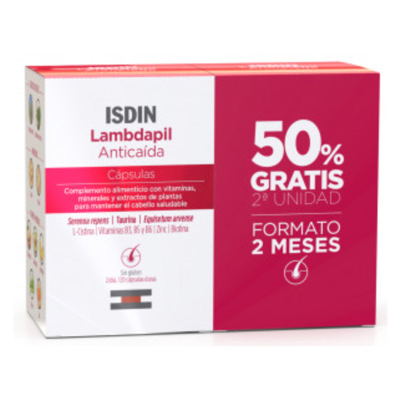 ISDIN LAMBDAPIL ANTICAIDA 60 CAP 50%DTO 2ª UNIDAD