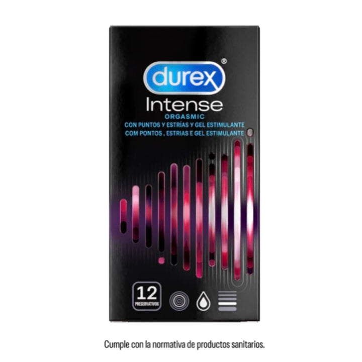 DUREX INTENSE ORGASMIC PRESERVATIVOS ; 12 UNIDADES